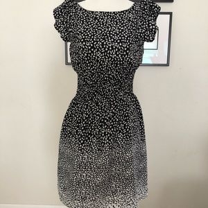 Black and white floral dress